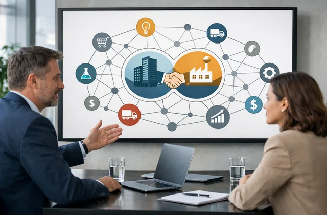 Інфографіка мережі партнерств між компаніями у digital-економіці та B2B екосистемі