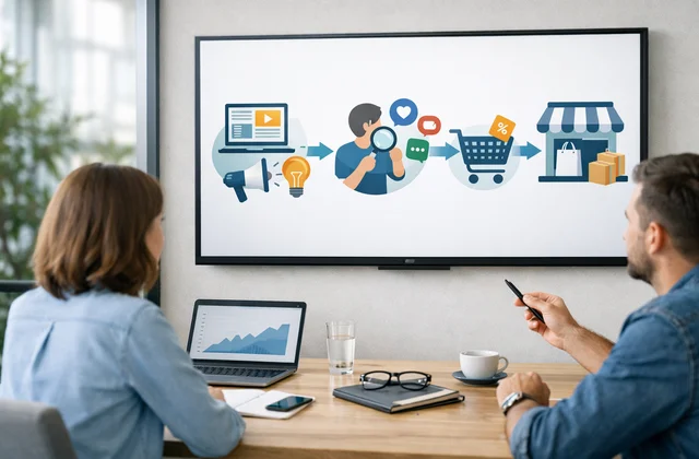 Інфографіка шляху клієнта від контенту до покупки у контент-маркетингу