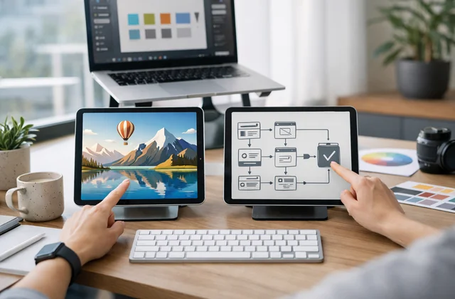 Інфографіка різниці між красивим дизайном і ефективним UX/UI у цифрових продуктах