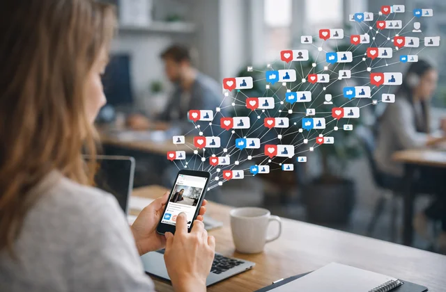Інфографіка швидкого поширення коротких повідомлень у соцмережах та SMM