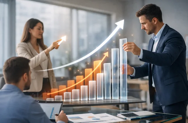 Абстрактна воронка продажів і зростання графіків бізнес процесів