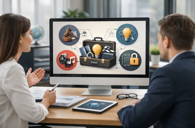 Інфографіка портфелю інтелектуальної власності компанії у сфері digital право
