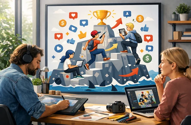 Інфографіка конкуренції дизайнерів на цифрових платформах у сфері фрилансу