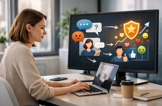 Інфографіка взаємодії коментарів і відповідей що формують репутацію бренду в соціальних мережах
