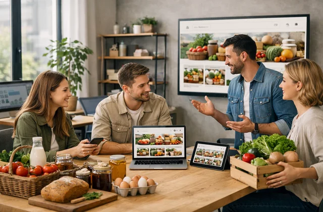 Інтерфейс платформи де фермери продають локальні продукти через маркетплейси стартапу