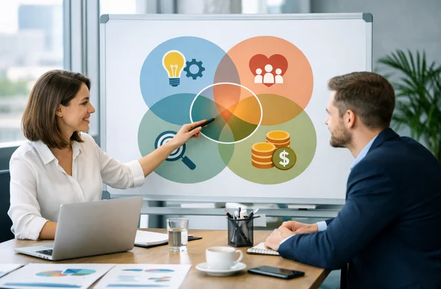 Інфографіка перетину навичок, інтересу, користі людям і фінансової винагороди для продуктивності
